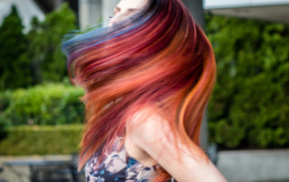 Pinwheel hair coloring technique